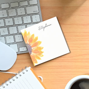 Gepersonaliseerd zonnebloem van het bureau van post-it® notes