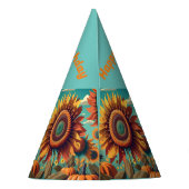 Gepersonaliseerd Zonnebloem Verjaardag Pet, Verjaa Feesthoedjes (Achterkant)