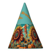 Gepersonaliseerd Zonnebloem Verjaardag Pet, Verjaa Feesthoedjes (Rechts)