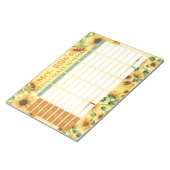 Gepersonaliseerd Zonnebloem Wekelijks Klasse schem Notitieblok (Schuin)