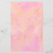 Gepersonaliseerd zonnebloemen Florence roze Waterv Briefpapier (Achterkant)