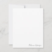 Gepersonaliseerd Zonnebloemenscript Dank u Nota Ka Bedankkaart (Achterkant)