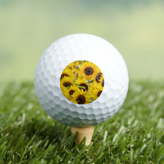 Gepersonaliseerd zonnebloemomonogram golfballen (Insitu Shirt)