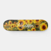 Gepersonaliseerd zonnebloemveld Fotoskateboard Persoonlijk Skateboard (Horizontaal)
