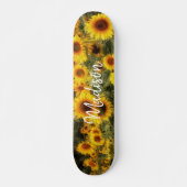 Gepersonaliseerd zonnebloemveld Fotoskateboard Persoonlijk Skateboard (Voorkant)