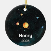 Gepersonaliseerd zonnestelsel Ornament, ruimte, pl Keramisch Ornament (Voorkant)