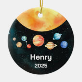 Gepersonaliseerd zonnestelsel Ornament, ruimte, pl Keramisch Ornament (Voorkant)