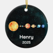 Gepersonaliseerd zonnestelsel Ornament, ruimte, pl Keramisch Ornament (Voorkant)