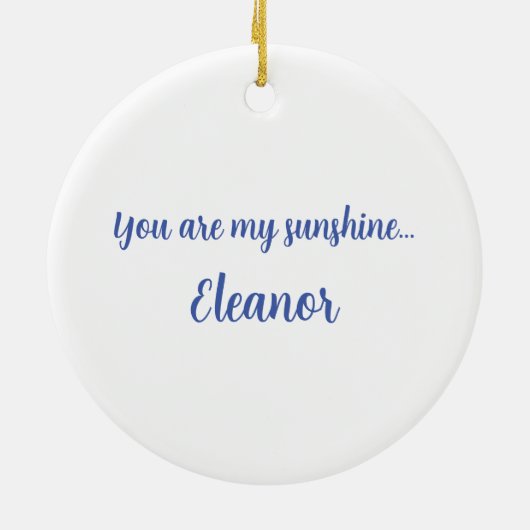 Gepersonaliseerd zonpatroon keramisch ornament (Achterkant)