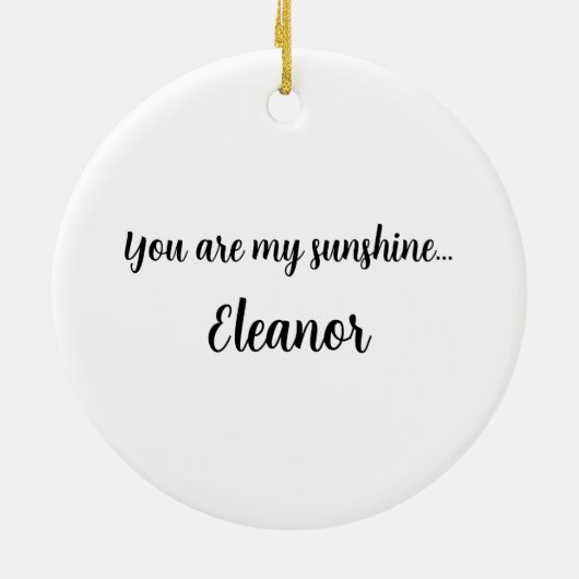 Gepersonaliseerd zonpatroon keramisch ornament (Achterkant)