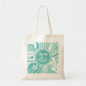 Gepersonaliseerd zonpatroon tote bag (Voorkant)
