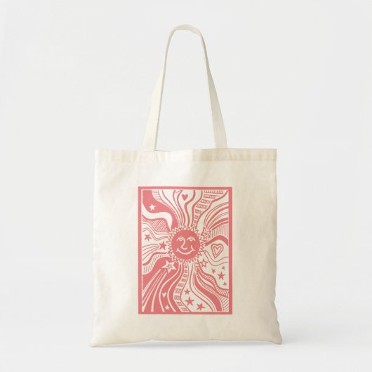 Gepersonaliseerd zonpatroon tote bag (Voorkant)