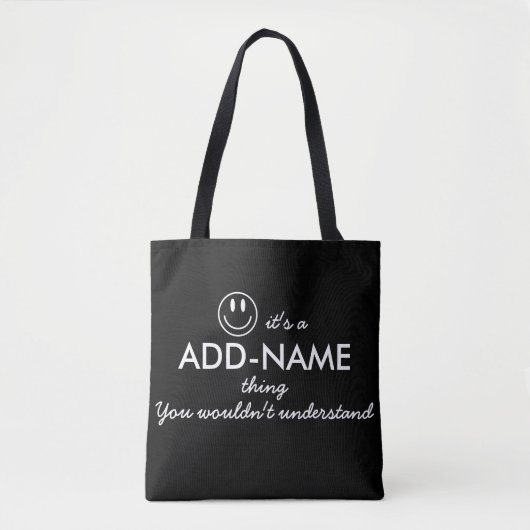 Gepersonaliseerd zou je niet begrijpen tote bag (Voorkant)