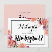 Gepersonaliseerd, zult u mijn bruidsmeisje Kaarten (Voorkant / Achterkant)