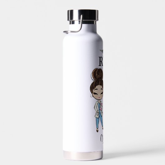Gepersonaliseerd zurenmonogram Gift Water Fles (Rechts)