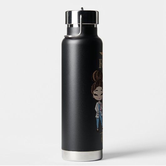 Gepersonaliseerd zurenmonogram Gift Water Fles (Rechts)