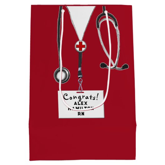 Gepersonaliseerd zurig Afstuderen Middelgrote Gift Medium Cadeauzakje (Achterkant)