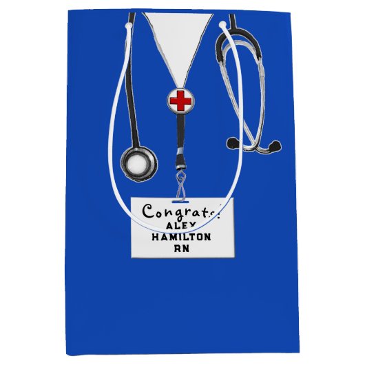 Gepersonaliseerd zurig Afstuderen Middelgrote Gift Medium Cadeauzakje (Voorkant)