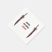 Gepersonaliseerd Zwaard Verjaardagsfeestje Servet (Hoek)