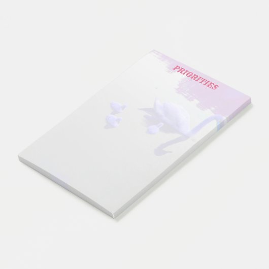 Gepersonaliseerd zwanenmeer post-it® notes (Schuin)