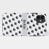 Gepersonaliseerd zwart afdrukpatroon Case-Mate iPhone case (Achterkant (horizontaal))