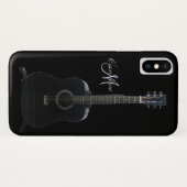 Gepersonaliseerd zwart, akoestisch, gitaarmuziekHo Case-Mate iPhone Case (Achterkant (horizontaal))