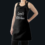 Gepersonaliseerd zwart Apron Schort<br><div class="desc">Maak dit profiel uw eigen met jouw naam en verscheidene achtergrond en riem kleurenkeuzen. Ook lettertypekeuzen zijn beschikbaar.</div>