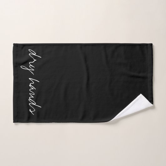 Gepersonaliseerd zwart bad handdoek (Handdoek)