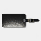 Gepersonaliseerd zwart Bagagelabel (Voorkant horizontaal)