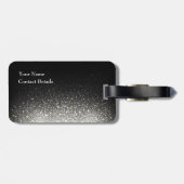 Gepersonaliseerd zwart Bagagelabel (Achterkant horizontaal)