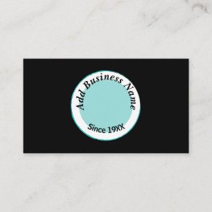 Gepersonaliseerd zwart-blauw Jouw naam hier Visitekaartje