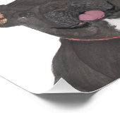 Gepersonaliseerd zwart Brindle Frenchie French Bul Foto Afdruk (Hoek)