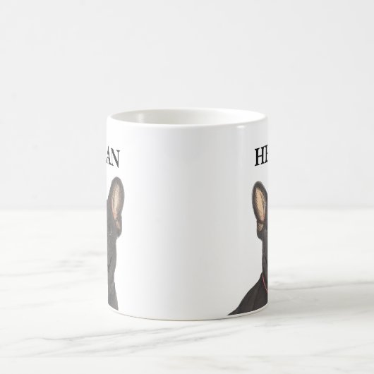 Gepersonaliseerd zwart Brindle Frenchie French Bul Koffiemok (Center)