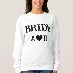 Gepersonaliseerd zwart bruid sweatshirt
