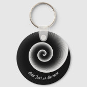 Gepersonaliseerd zwart-coole patroon sleutelhanger (Voorkant)