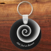 Gepersonaliseerd zwart-coole patroon sleutelhanger (Voorkant)