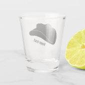 Gepersonaliseerd zwart cowboy rodeo Pet Shot Glas (Achterkant)