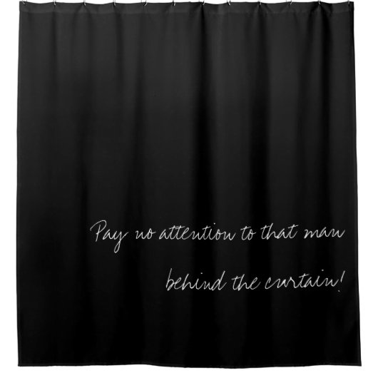 Gepersonaliseerd zwart douchegordijn (Voorkant)