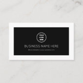 Gepersonaliseerd zwart eenvoudig, modern, minimali klantenkaartje (Voorkant)