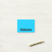 Gepersonaliseerd zwart en Aqua Post-it® Notes (Op bureau)