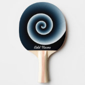 Gepersonaliseerd zwart en blauw coole patroon tafeltennisbatje (Voorkant)