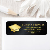 Gepersonaliseerd zwart en goud Afstuderen Etiket (Insitu)