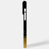 Gepersonaliseerd zwart en goud Case-Mate iPhone case (Achterkant / Links)