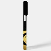 Gepersonaliseerd zwart en goud Case-Mate iPhone case (Achterkant / Rechts)