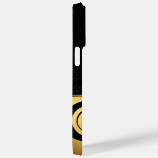 Gepersonaliseerd zwart en goud Case-Mate iPhone case (Achterkant / Rechts)