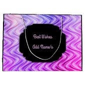 Gepersonaliseerd zwart en Paars Large Cadeautasje (Achterkant)