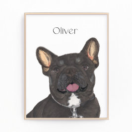 Gepersonaliseerd zwart en Tan Frenchie French Bull Foto Afdruk