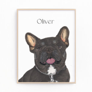 Gepersonaliseerd zwart en Tan Frenchie French Bull Foto Afdruk