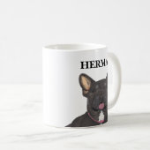 Gepersonaliseerd zwart en Tan Frenchie French Bull Koffiemok (Voorkant rechts)