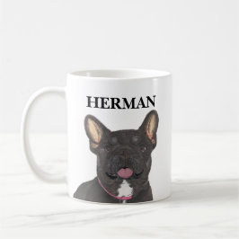 Gepersonaliseerd zwart en Tan Frenchie French Bull Koffiemok